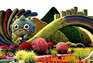 五色草立体花坛