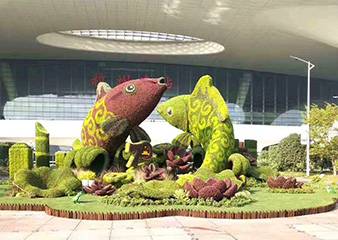 景点工程之五色草造型